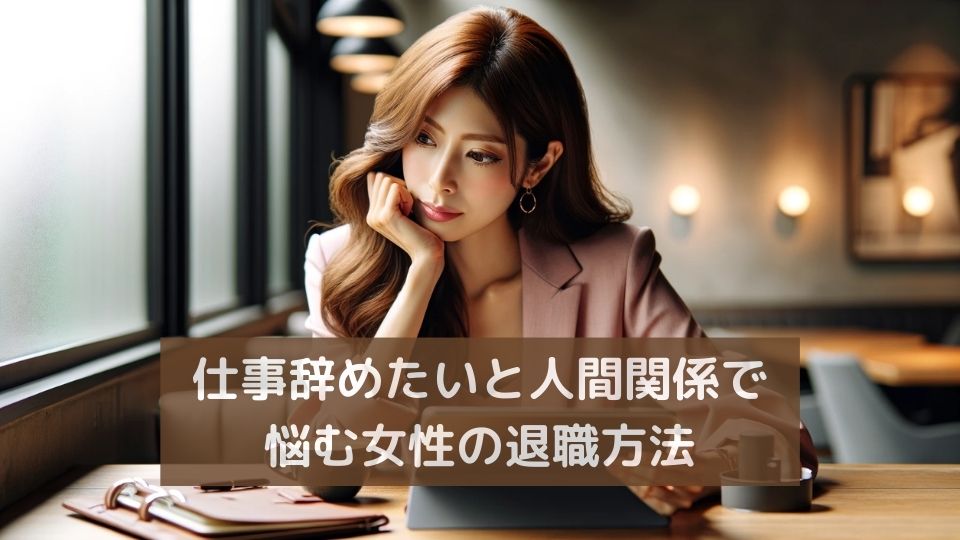仕事辞めたいと人間関係で悩む女性