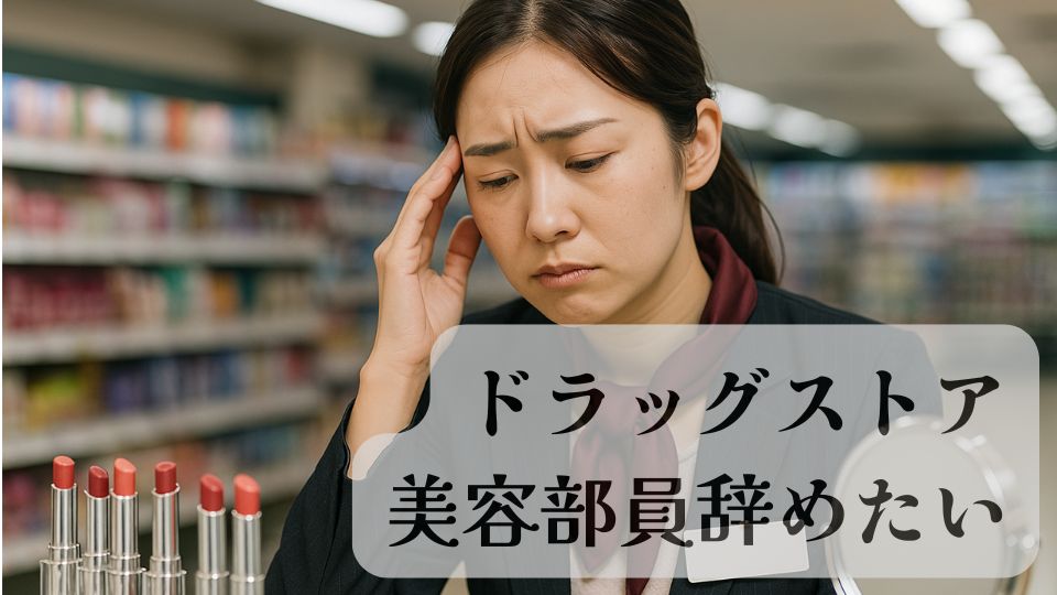 ドラッグストア美容部員辞めたいつらい