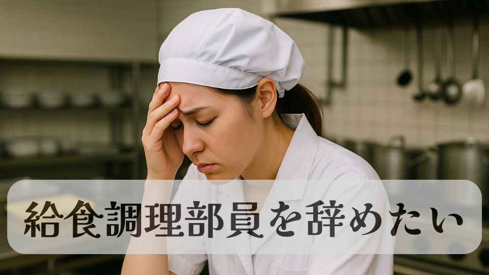 給食調理部員辞めたい